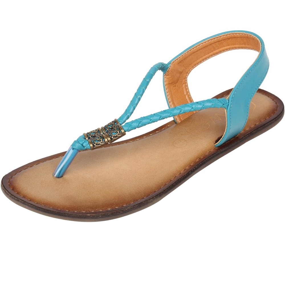 Boho Beaded Leather Sandals